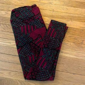 COPY - Lularoe TC leggings Magenta/Black/Army Green Never Worn